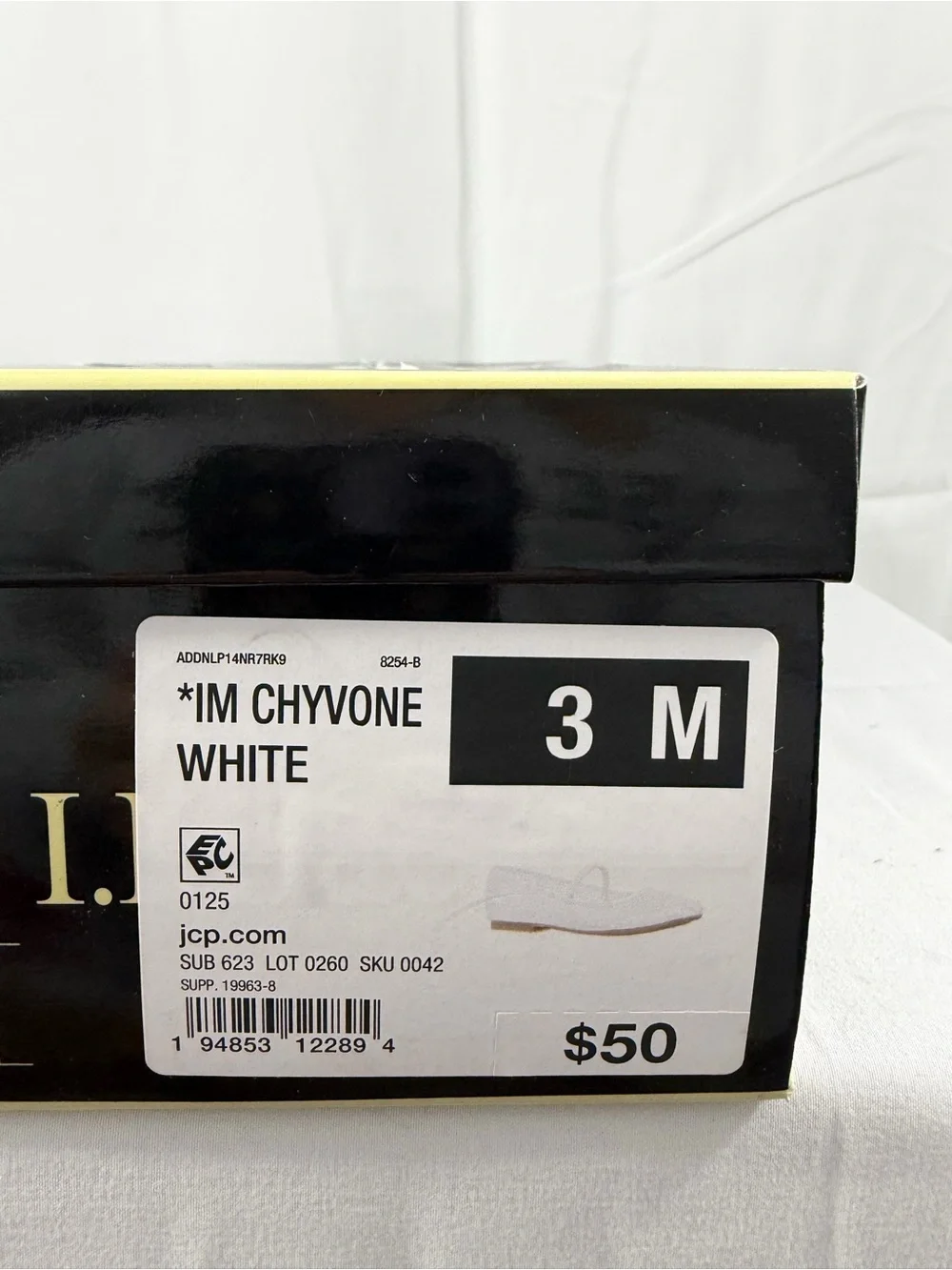 NWT I. Miller Youth Size 3 Mesh Pearl-Accented Cream Mary Jane Ballet Flats